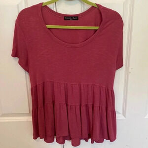 Kim & cami pink swing shirt small
